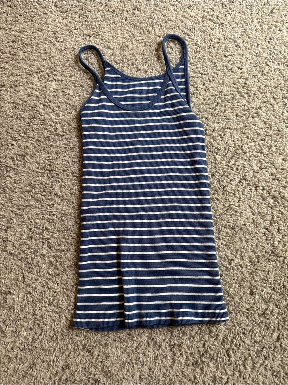 Striped Navy & White Tank Top